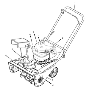 Decals Diagram and Parts List for 6210700X116NA-PM40 2007 Briggs and Stratton Snow Blower